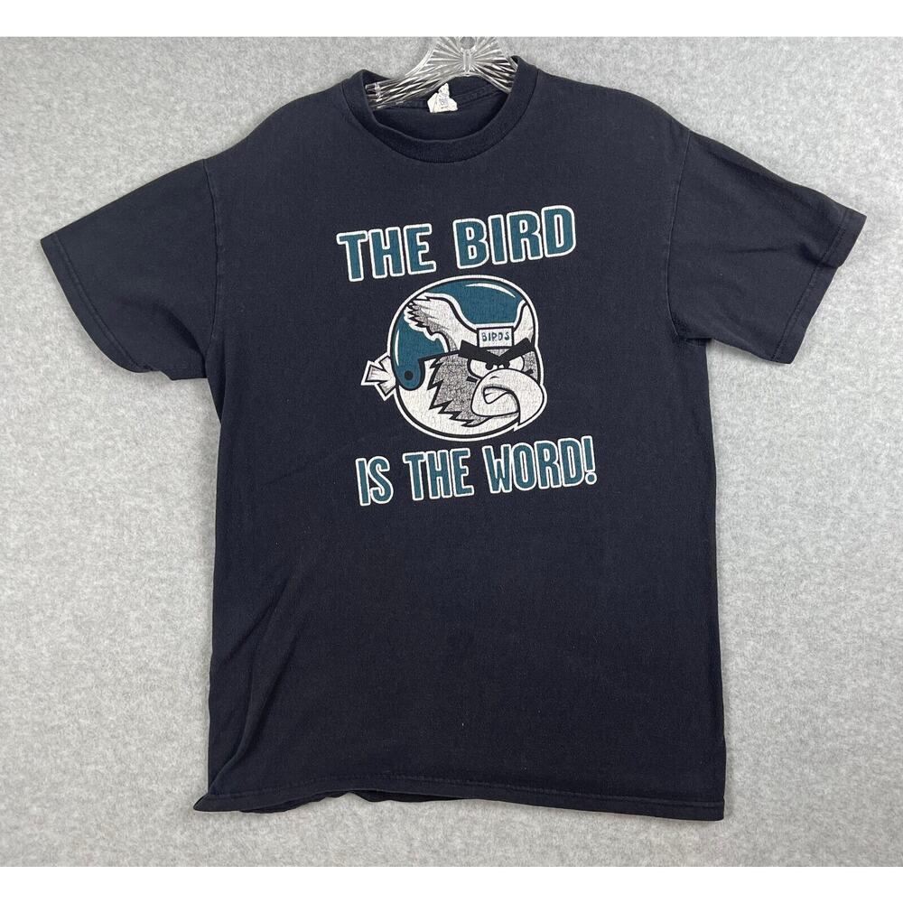 Philadelphia Eagles Angry Birds‎ T Shirt Men's Size M Black NFL Football